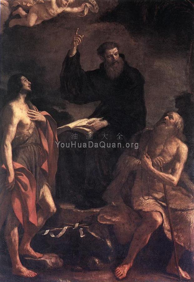 St Augustine, St John the Baptist and St Paul the Hermit - 圭尔奇诺